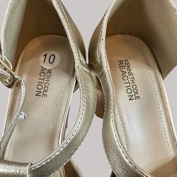 AK Klein Sports Womens Metallic Wedge Sandals Size 10 - Picture 12 of 14